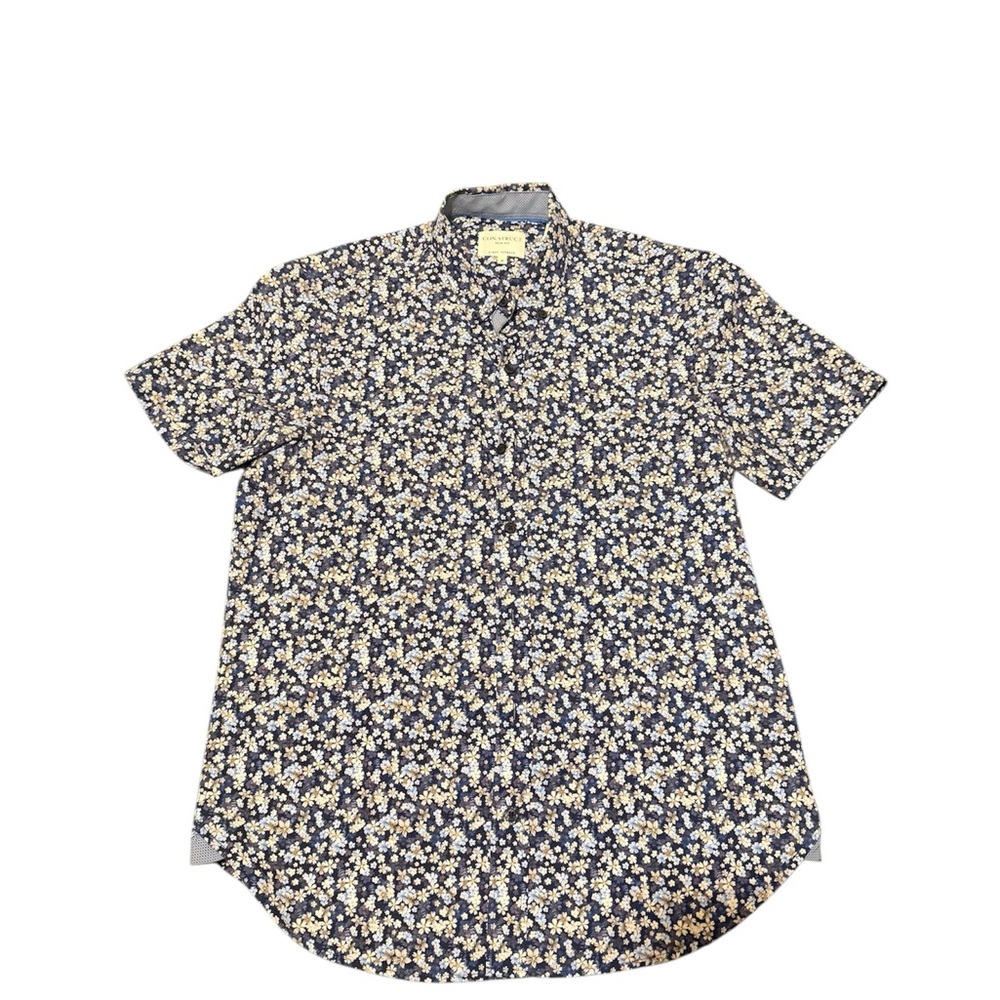 Navy Floral Men's Casual Shirt